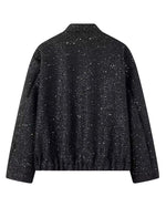 Aspen Gold Sequined stand-up collar jacket