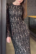 A Bold Pause Lace Gown