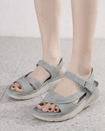 Bequeme Plateau-Sandalen mit Klettverschluss