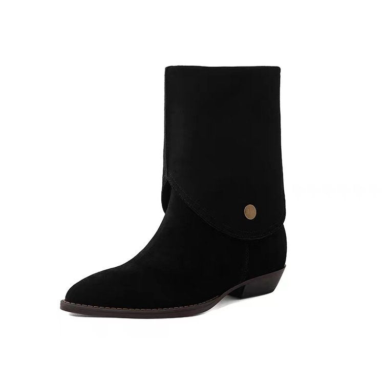 Botas de vaca usadas de duas maneiras