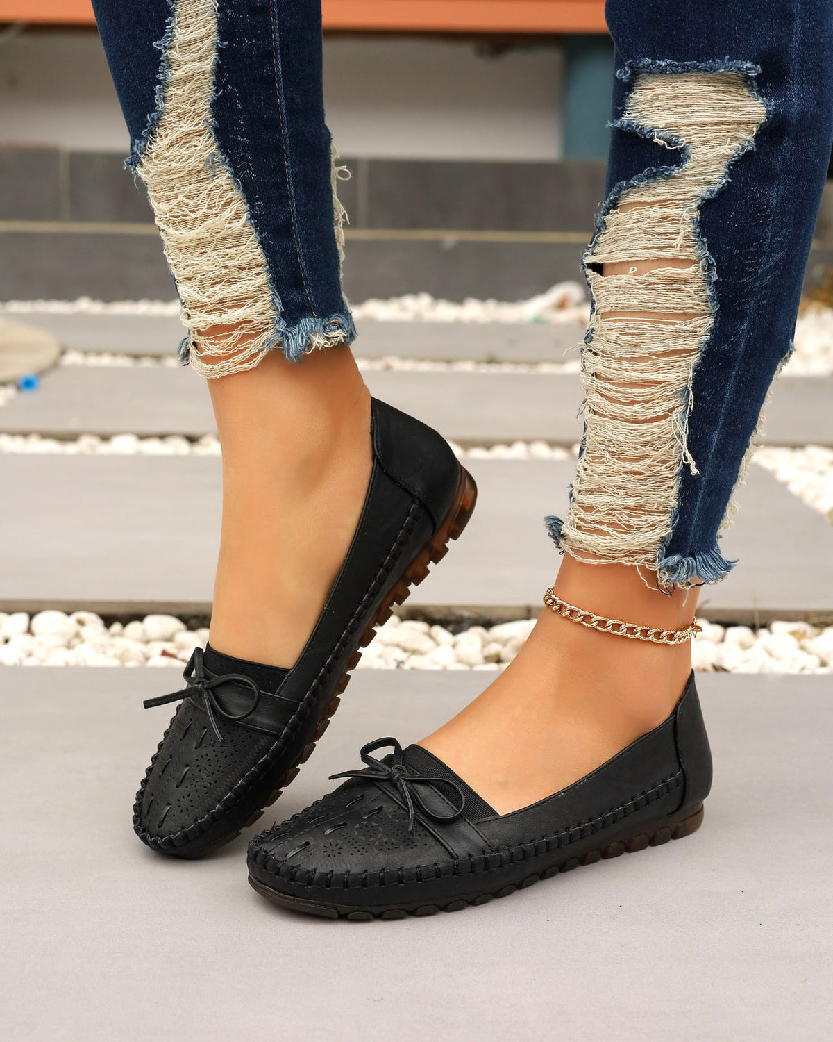 Mocassins tissés perforés Starlit Nights