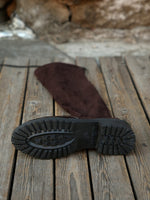 Suede stretch fabric paneling lace-up back knee-high boots