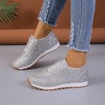 Slip-On-Sneaker mit Sternen-Pailletten