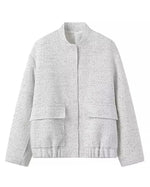 Aspen Gold Sequined stand-up collar jacket