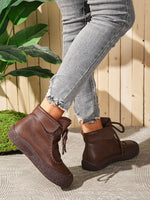 Autumn Sigh Retro Platform Lace-up Ankle Boots