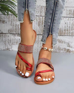 Causal Chaussons plats incrustés de diamants