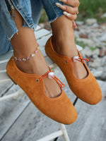 Suede soft-soled shallow-cut loafers