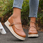 Retro Wedge Espadrilles Mary Jane Shoes