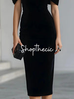 Mesh paneled off-the-shoulder velvet maxi dress