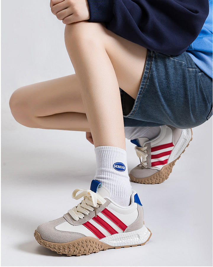Foam Sole Hidden WedgeRetro Running Sneakers