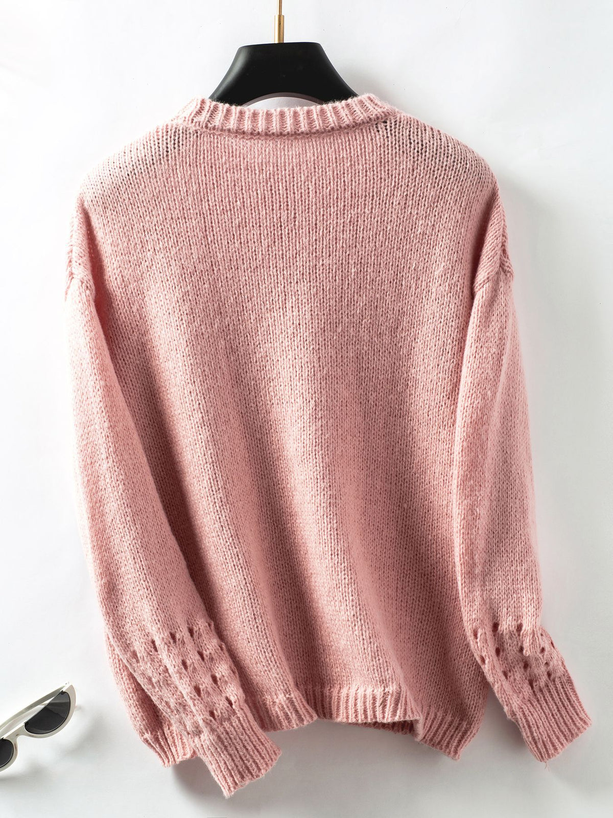 Pullover aus einfarbigem Hohlstrick