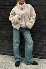 Transylvania Fall Stand collar short plush coat