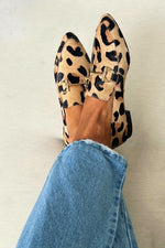 Leopard Suede Pointy toe Loafers