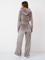 Street Minimalism Fleece hooded sweatshirt and sweatpants two-piece set