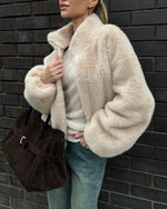 Transylvania Fall Stand collar short plush coat