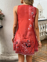 Timeless Beauty Sleeveless Printed Pocket Dress