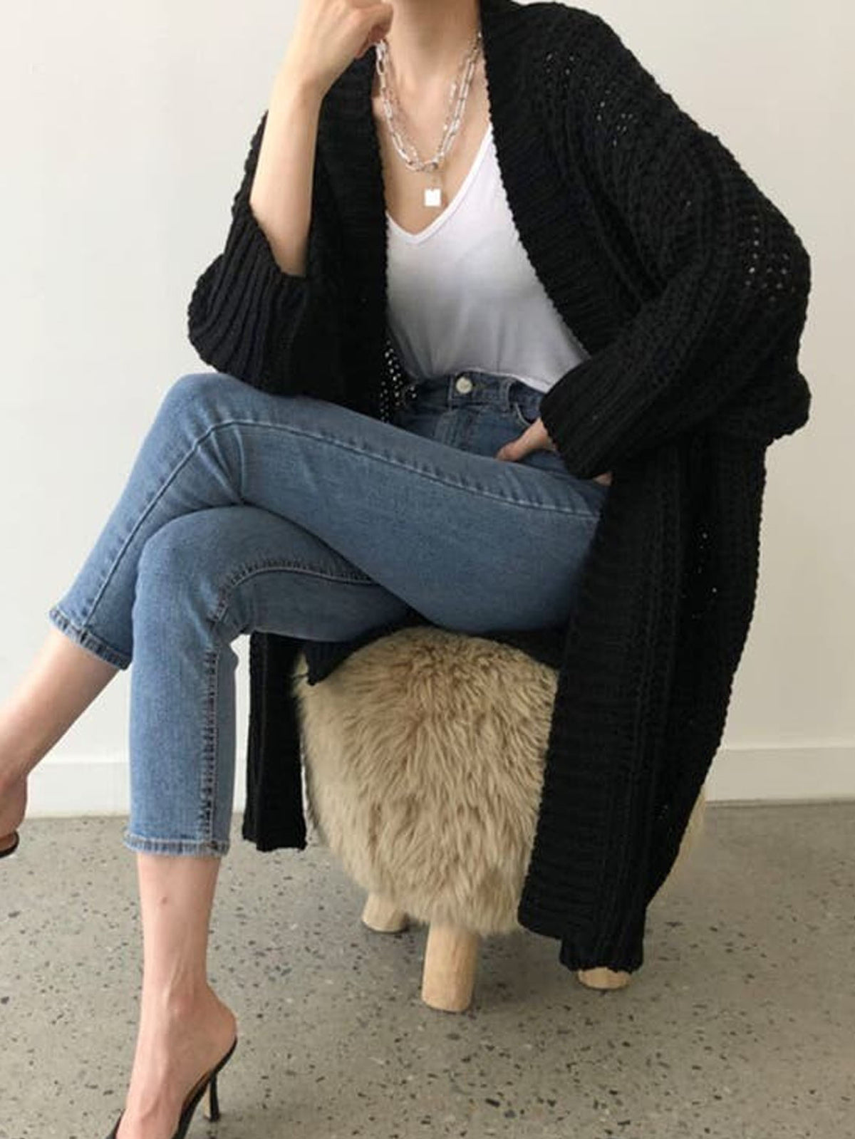 Rainy Day Refuge chunky knit long cardigan