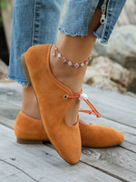 Suede soft-soled shallow-cut loafers