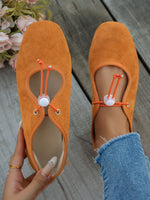 Suede soft-soled shallow-cut loafers