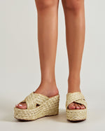 Thick Jute Rope Woven Espadrille Wedges Slippers