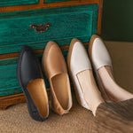 Vintage Pointed-toe Thick-soled Loafers