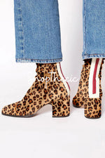 Modern Maverick Square toe colorblock mid-heeled boots