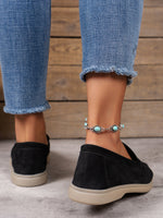 Whispering Breeze Metal Buckle Flat Shoes