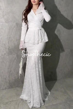 Abito in pizzo bianco Latent Luminescence