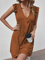 V-neck Loose Casual Sleeveless Tank Dress