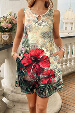 Timeless Beauty Sleeveless Printed Pocket Dress