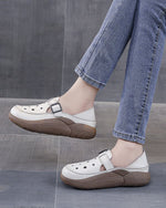 Retro Thick Sole Flat Croc Garden Shoes
