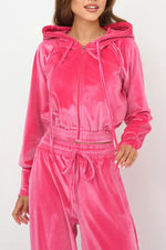 Street Minimalism Fleece hooded sweatshirt and sweatpants two-piece set