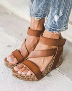 Easy Life Velcro Wedge Sandals