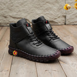 Chaussures montantes chaudes en velours cousues main