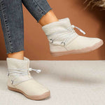Easy lacing system suede high-top snow boots