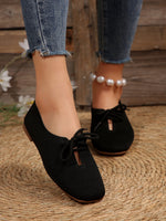 Mesh breathable round toe lace-up flat shoes