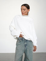 Cozy Solid color turtleneck knitted pullover loose sweater