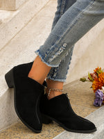 Chaussures Chelsea zippées à pointe fine et couture mi-haute