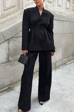 Amsterdam CanalSingle-breasted waisted suit and trousers two-piece suit