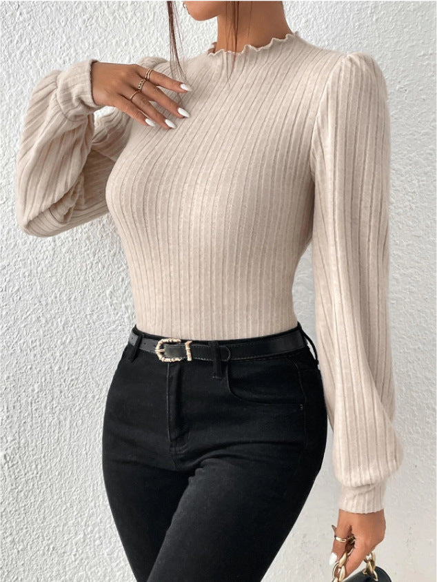 CozyKnit Shrugged Rollkragenpullover mit langen Ärmeln