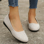 Frosted textured diamond-encrusted shallow flats
