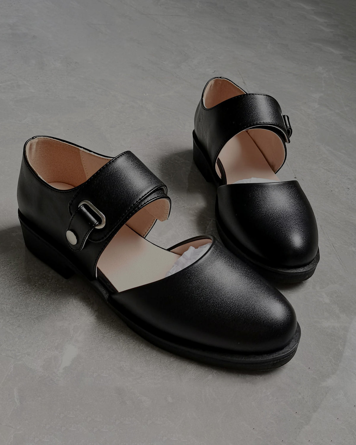 Low-heeled square-heeled round-toed Mary Jane Shoes