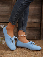 Mesh breathable round toe lace-up flat shoes