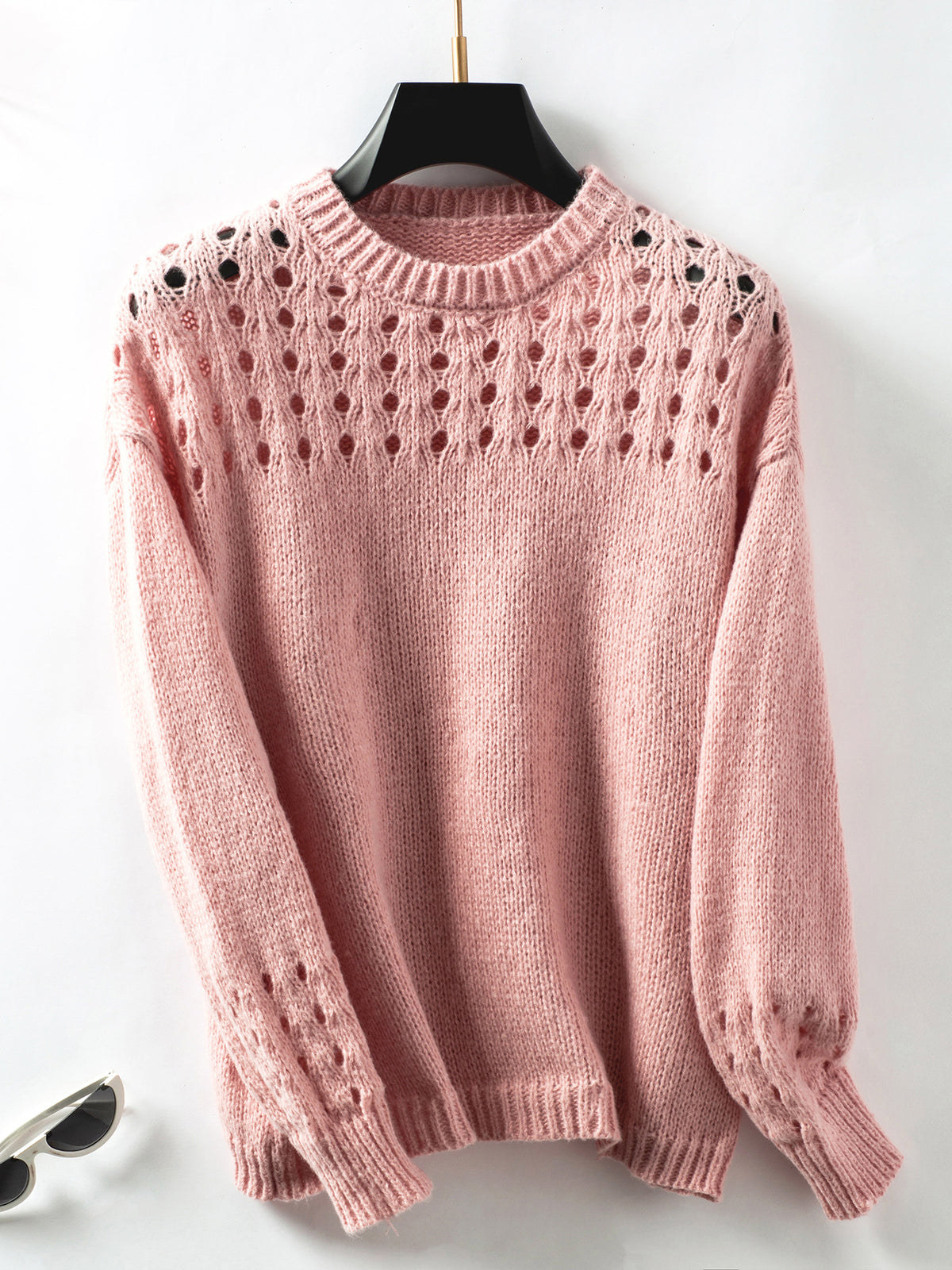 Pullover aus einfarbigem Hohlstrick