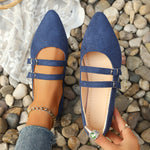 Mocassini piatti in pelle scamosciata leopardata a doppio petto