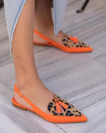 Sandales à bride arrière à pampilles et bout pointu assorties