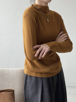 Pull demi-col roulé brossé doux au toucher