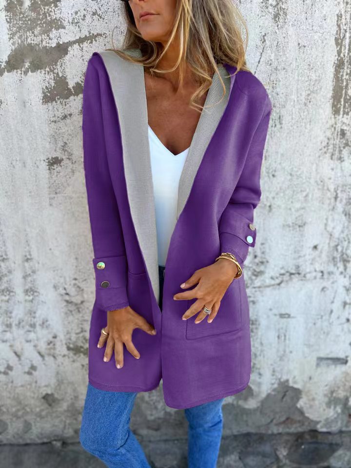 Parisian Boulevard color-block hooded sweater
