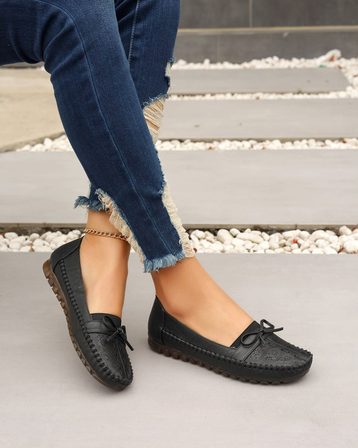 Mocassins tissés perforés Starlit Nights