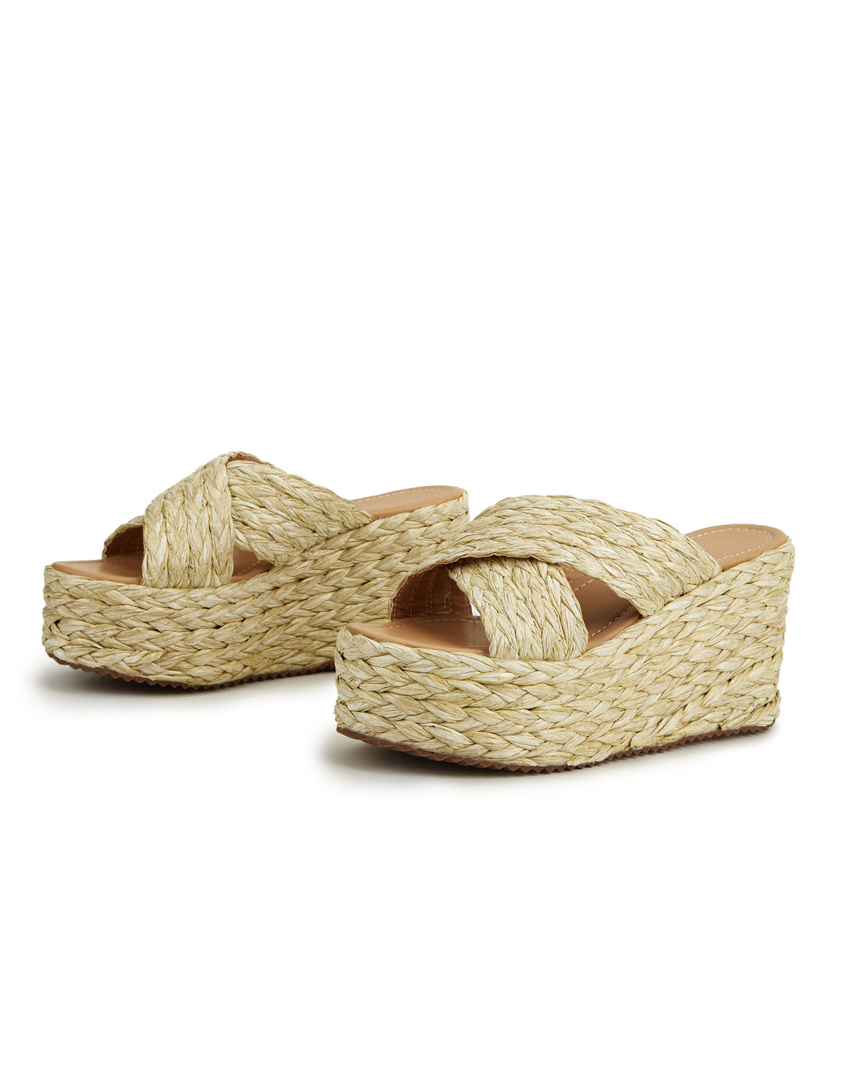 Espadrilles compensées tissées en corde de jute épaisse